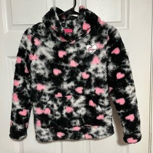 Girl’s Betsey Johnson Fuzzy Hooded Sweater Size 10/12